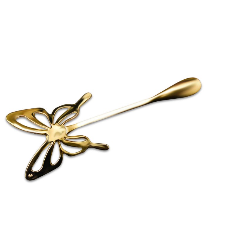 Tea Spoon Aluminum Alloy Coffee Spoon Capitellum Three-dimensional Butterfly Coffee Spoon Elegant Mixing Spoon