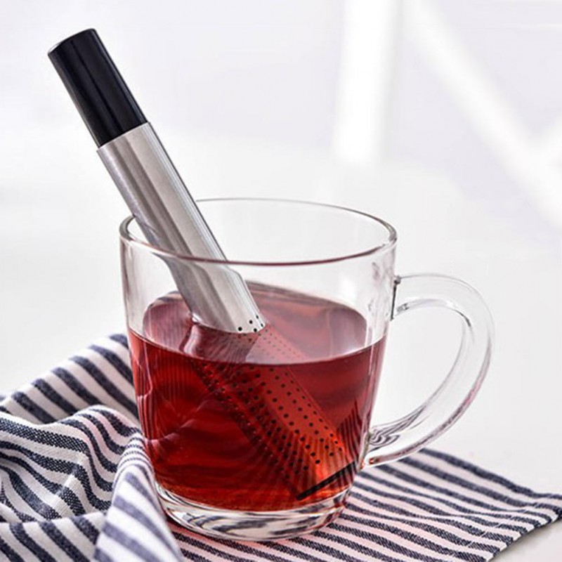 Creative Stainless Steel Tea Filter Tea Strainer Stick Tea Infuser Portable Tea Coffee Teapot Filter