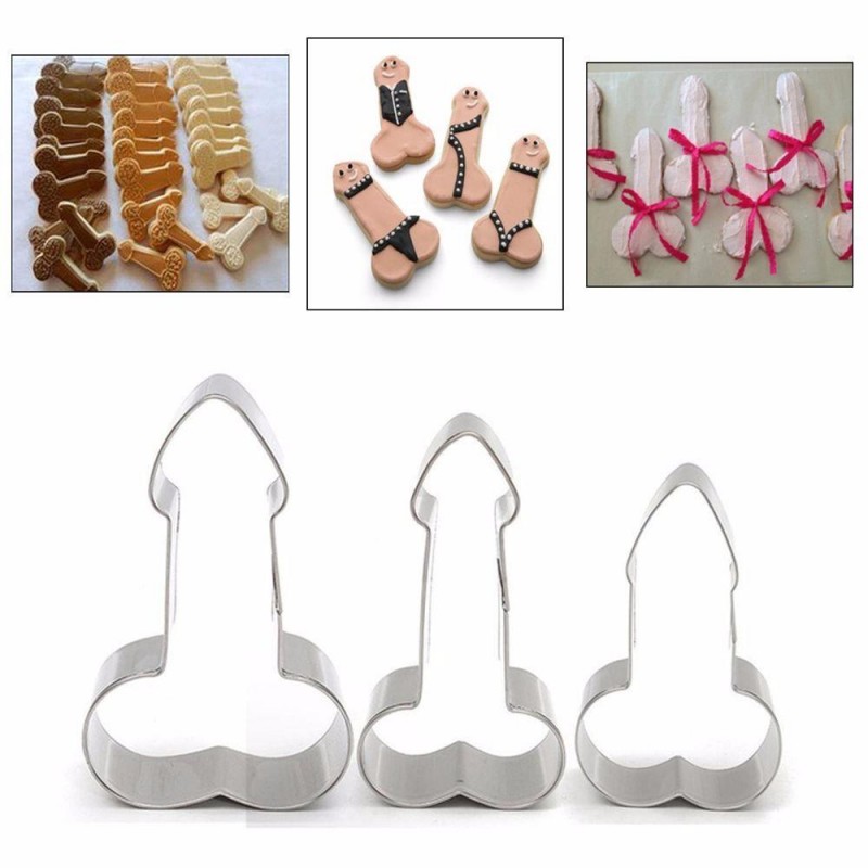Stainless Steel Willy Penis Cookie Cutter Baking Mold Biscuit Fondant Cake Mould Decorations