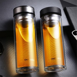 Oneisall 500ml Glass Water Bottle Cup Sports Home ...